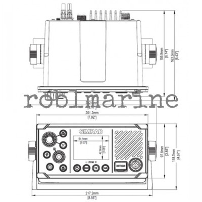 Simrad RS40-B Brodski VHF radio Povoljno