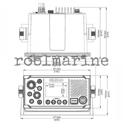 Simrad RS40-B Brodski VHF radio + GPS500 Povoljno