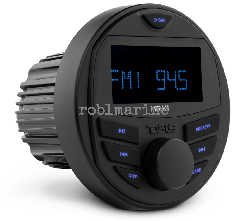 thumbnail image 2 of DS18 MRX1 Gauge Hole Bluetooth Marine Boat Radio Head Unit – 40W RMS, Refurbished 2 of 4
